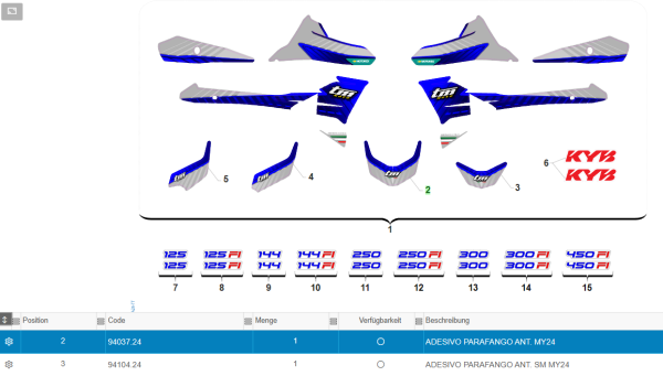 Sticker für Kotflügel vorne END, MX, mod 24. # 94037.24`